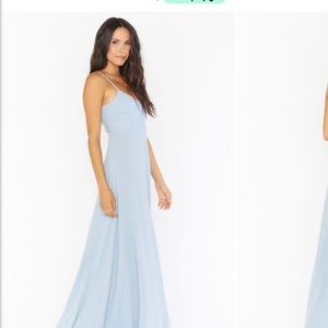 Show Me Your Mumu Steel Blue Faith Maxi Dress size L